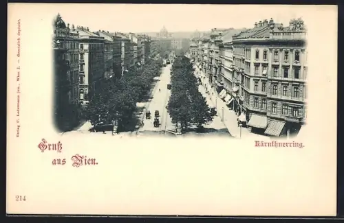 AK Wien, Kärtnerring aus der Vogelschau