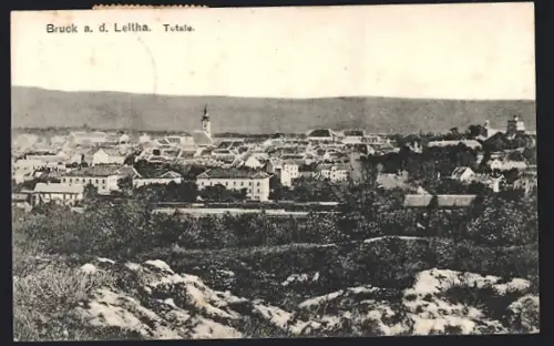 AK Bruck a. d. Leitha, Totalansicht aus der Vogelschau
