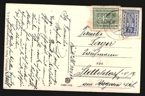 AK Bruck a. d. Leitha, Totalansicht aus der Vogelschau