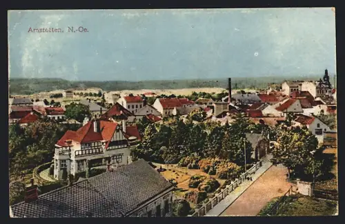 AK Amstetten /N.-Ö., Teilansicht mit Villa in einer Parkanlage