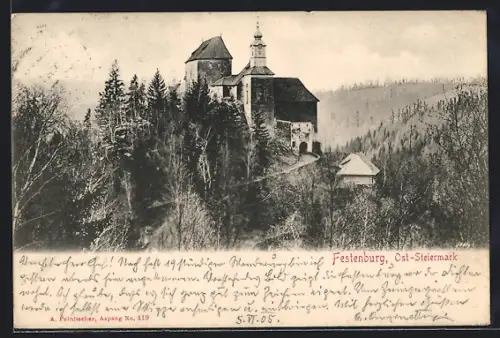 AK Festenburg, Blick zur Klosterburg