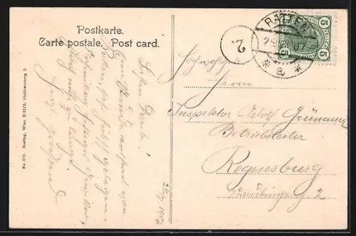 AK St. Kathrein a. Hauenstein, Ortsansicht mit Pretulalpe und Stuhleck