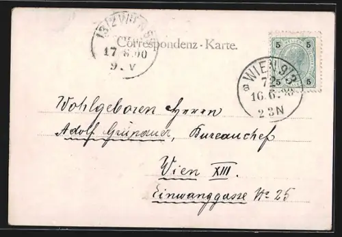 AK Kierling, Ortsansicht in den Bergen