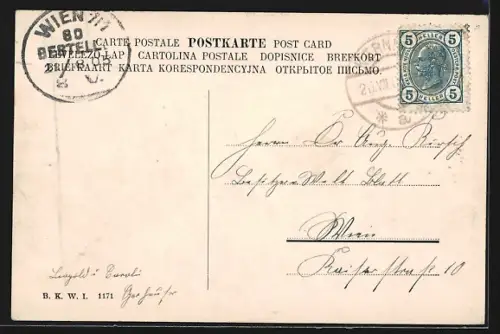 AK Kernhof, Ortsansicht mit dem Gipfel