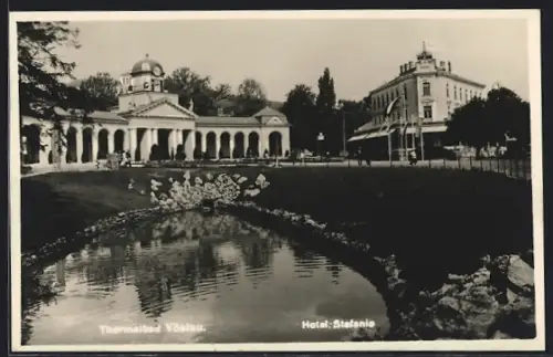 AK Vöslau, Blick zum Hotel Stefanie