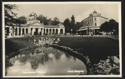 AK Vöslau, Hotel Stefanie mit Thermalbad