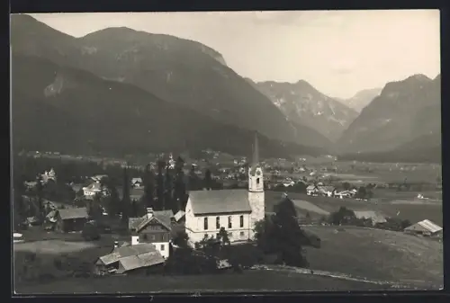 AK Gosau, Ortsansicht gegen den Sarstein