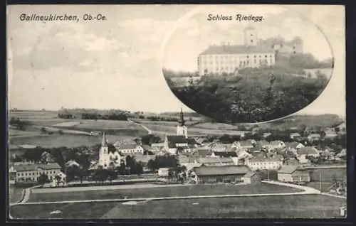 AK Gallneukirchen, Ortsansicht mit Schloss Riedegg