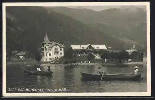 AK St. Urban /Ossiachersee, See mit Ruderern