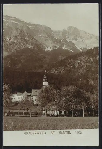 AK Gnadenwald, St. Martin mit Umgebung, 1905