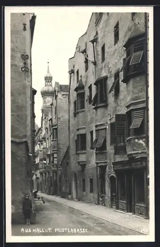 AK Hall / Tirol, Blick in die Mustergasse