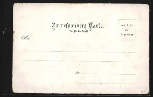 Lithographie Innsbruck, Goldenes Dach, Hofer-Monument, Maria-Theresienstrasse