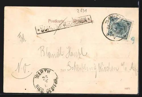 AK Scheiblingkirchen, Ortsansicht mit dem Türkensturz