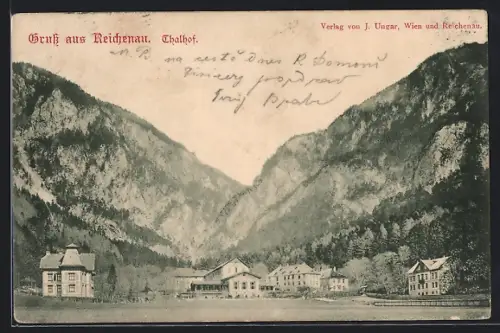 AK Reichenau, Thalhof, Ortspanorama