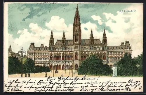 Lithographie Wien, Rathaus