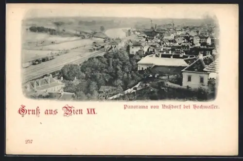 AK Wien-Nussdorf, Panorama bei Hochwasser