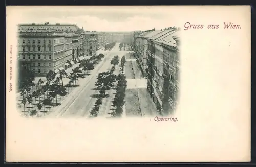 AK Wien, Opernring aus der Vogelschau