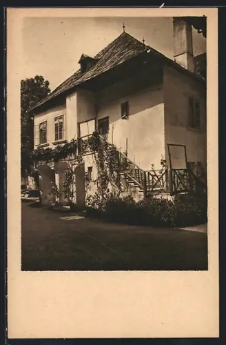AK Baden b. Wien, Altes Haus in einem Hofe in der Strasse Renngasse