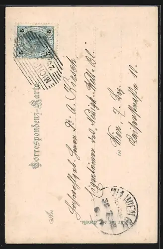 AK Windisch-Garsten, Gradenalm mit Almhaus und kleiner Versammlung