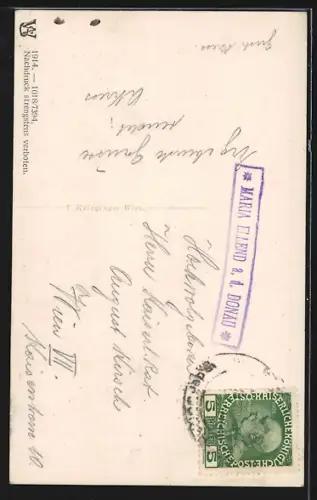 AK Maria Ellend a. d. Donau, Blick zur Kirche