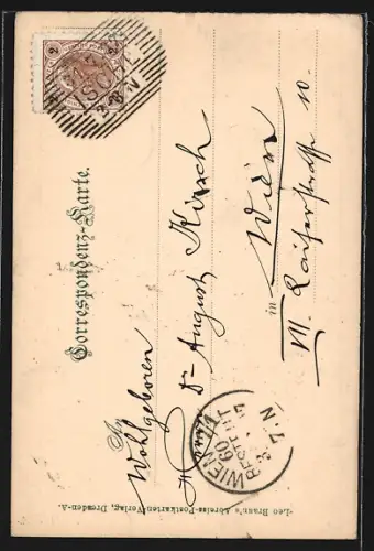 AK Ischl, Ortspanorama g. d. Dachstein