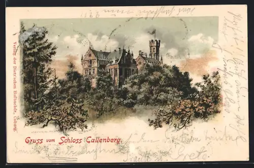 Lithographie Callenberg, Schloss Callenberg