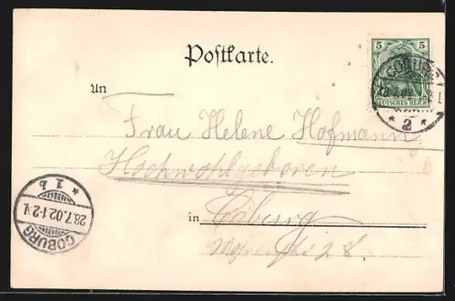 Lithographie Callenberg, Schloss Callenberg