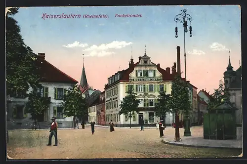 AK Kaiserslautern /Rheinpfalz, Fackelrondel