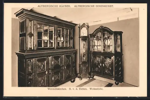 AK Wermelskirchen, H. v. d. Eichen, Wohnstube, altbergische Innenkunst