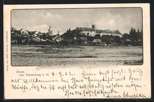 AK Vienenburg a. H., Gesamtansicht mit Schloss und Kirche