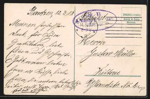 AK Bautzen, Blick in die äussere Lauenstrasse