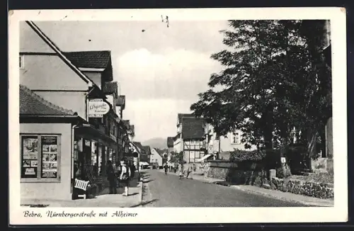 AK Bebra, Nürnbergerstrasse mit Alheimer