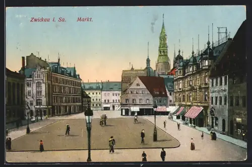 AK Zwickau i. Sa., Markt