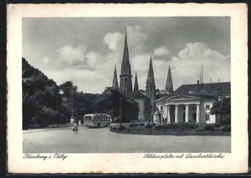 AK Oldenburg i. Oldbg., Schlossplatz, Lambertikirche