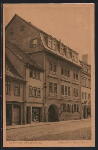 AK Weimar / Thüringen, Kirme-Krakow-Haus in der Jakobstr. 10