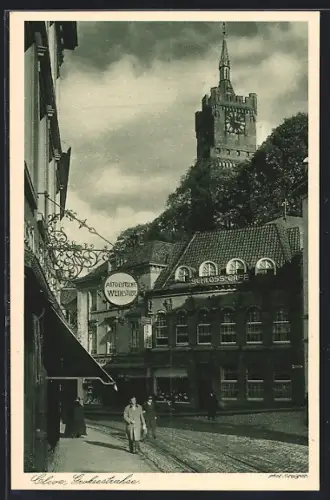 AK Cleve, Schloss-Café, Altdeutscher Weinkeller in der Grossestrasse