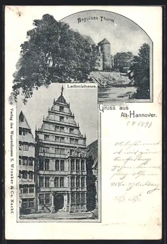 AK Hannover, Beguinen-Thurm, Leibnizhaus