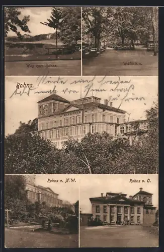 AK Rohns bei Göttingen, Weg zum Ort, Gasthaus Waldhäuschen
