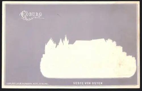 Präge-AK Coburg, Veste von Osten