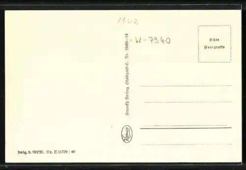 AK Riedlingen a. D., Ortspanorama vom Berg aus gesehen