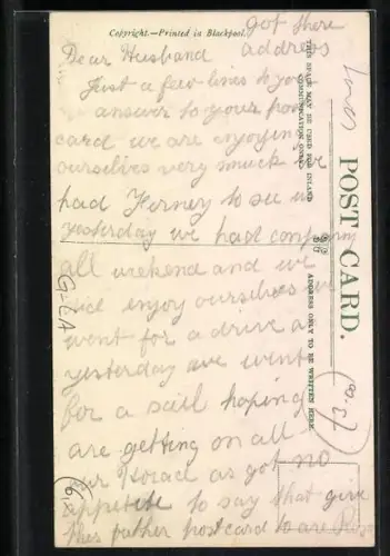 Künstler-AK Blackpool, View from the Ocean, Ferris Wheel