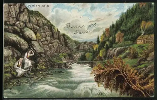 Künstler-AK Röldal, Parti fra Röldal