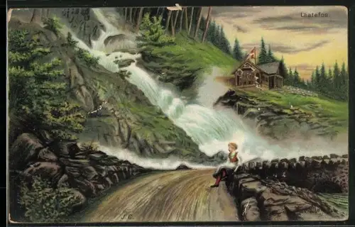 Künstler-AK Laatefos, Panorama