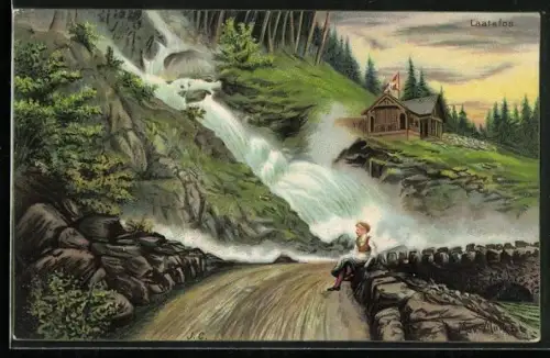 Künstler-AK Laatefos, Panorama