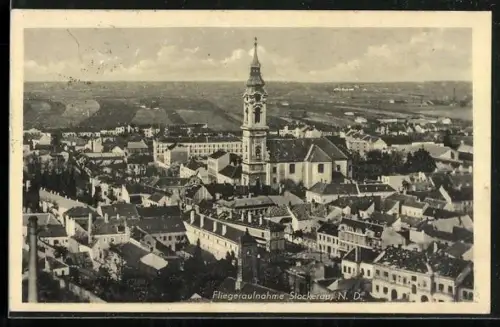 AK Stockerau /N. D., Fliegeraufnahme des Ortes