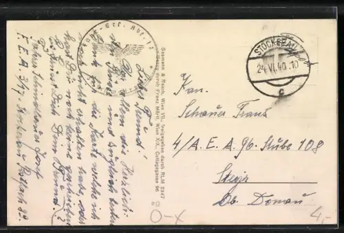 AK Stockerau /N. D., Fliegeraufnahme des Ortes