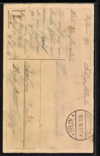 AK Mecheln, Besetzung von Mecheln 1914, Truppen marschieren auf den Marktplatz, Halt gegen das Licht