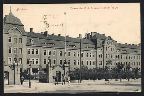 AK Bautzen, Kaserne des 3. K. S. Husaren-Regts. 20