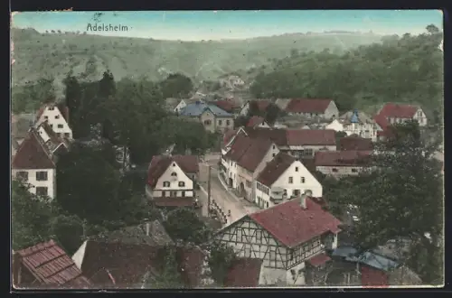 AK Adelsheim, Strassenpartie mit Fachwerkhaus