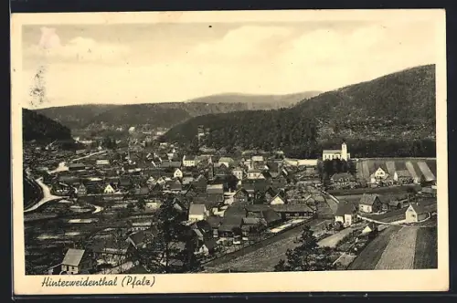 AK Hinterweidenthal /Pfalz, Gesamtansicht mit Hügellandschaft